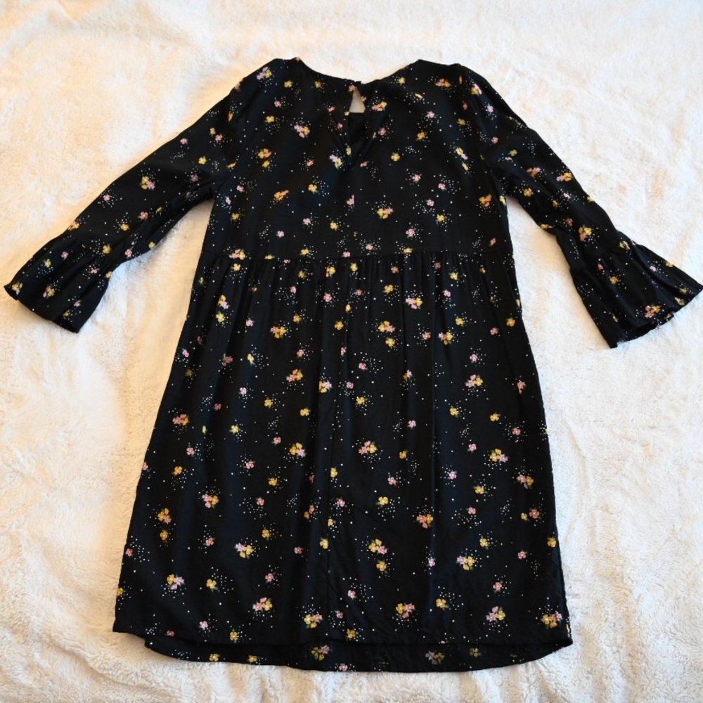 Old Navy black dress with flowers, size S - Picture 3 of 4